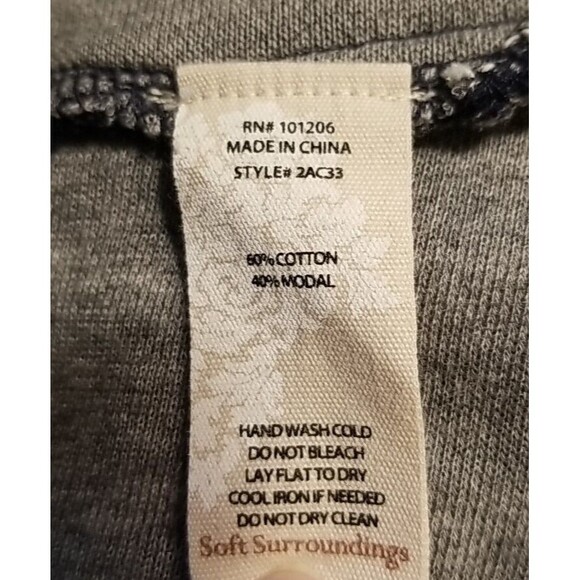 Soft Surroundings Size Large Offshore Hooded Tunic Cover Navy Blue White T45 - Picture 11 of 11